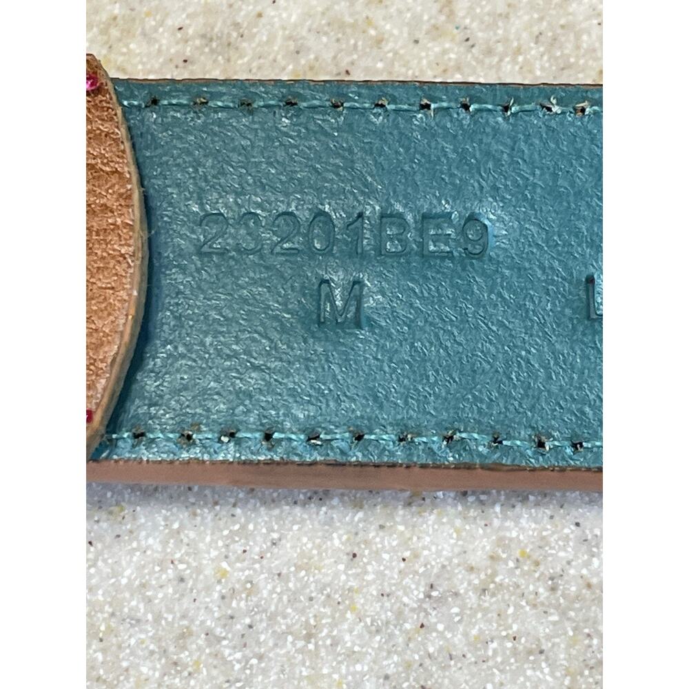 CATCHFLY Women’s Pastel Shimmer Hearts & Boots Belt Size Medium -Western Wear - Picture 5 of 10
